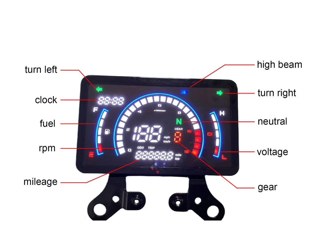 Painel digital para moto velocímetro tacômetro para (Honda TORNADO XR250, Vento Ryder 3.0 Xpress Workman 150)