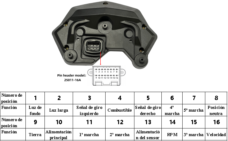 Painel digital para moto com velocímetro e tacômetro para (Yamaha FZ16, FZV1, Scooter Tryker Trike Gas 200cc, Romet RXC 125, Yamaha Fazer 150)