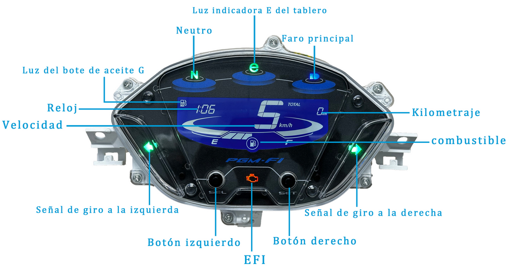 Painel digital para moto velocímetro tacômetro para (Honda BIZ 125 EX 2018-2024)