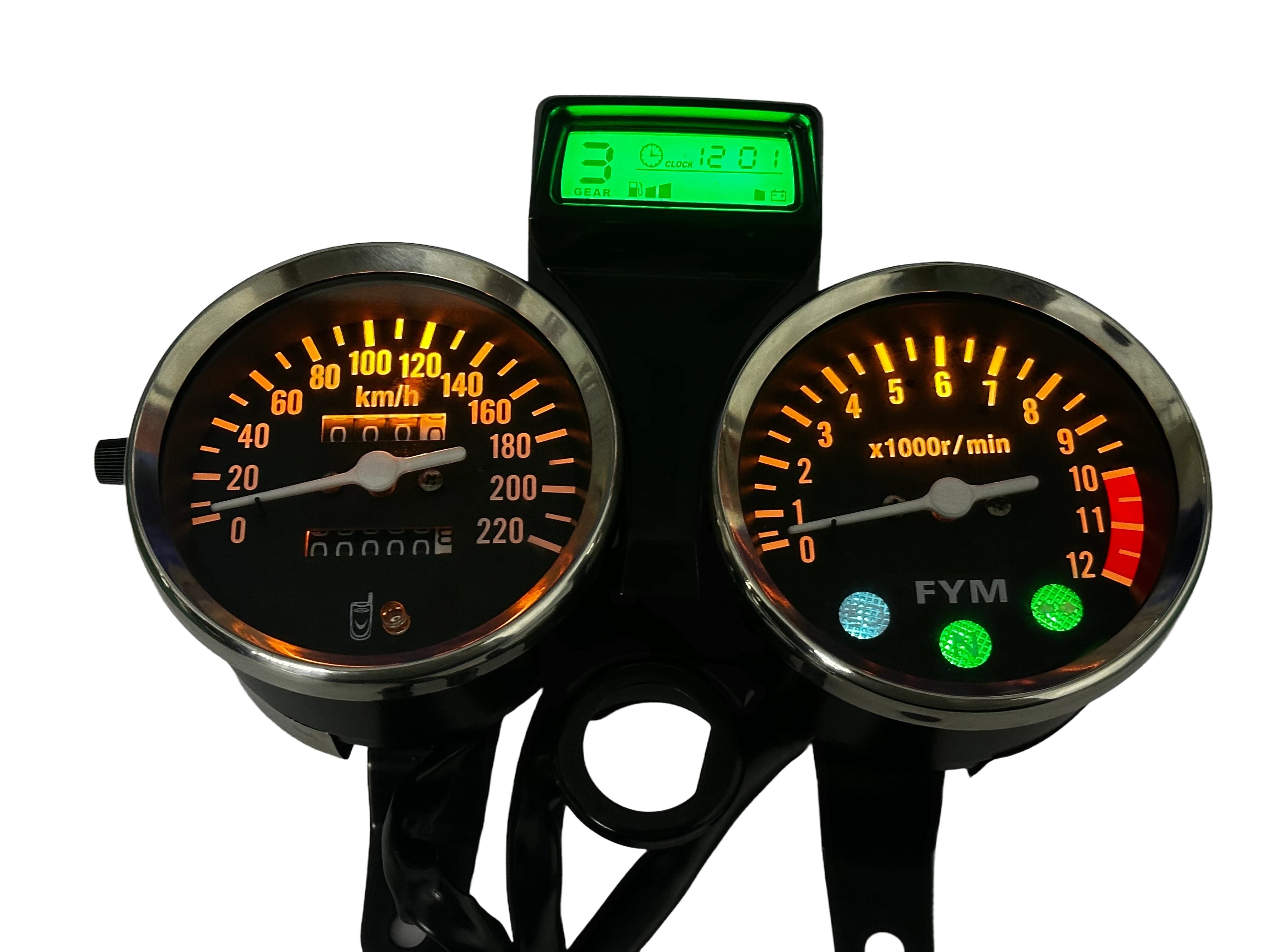 painel digital para moto velocímetro tacômetro para (Suzuki GN 125, Suzuki Intruder 125 ED, Suzuki GN125 Cafe Racer, CG125, Cruiser 200, Lifan LF125)