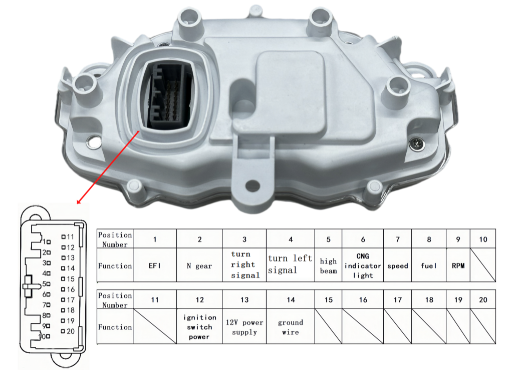 Painel digital para moto velocímetro tacômetro para (Honda CG Titan 160 Fan 2015-2024)