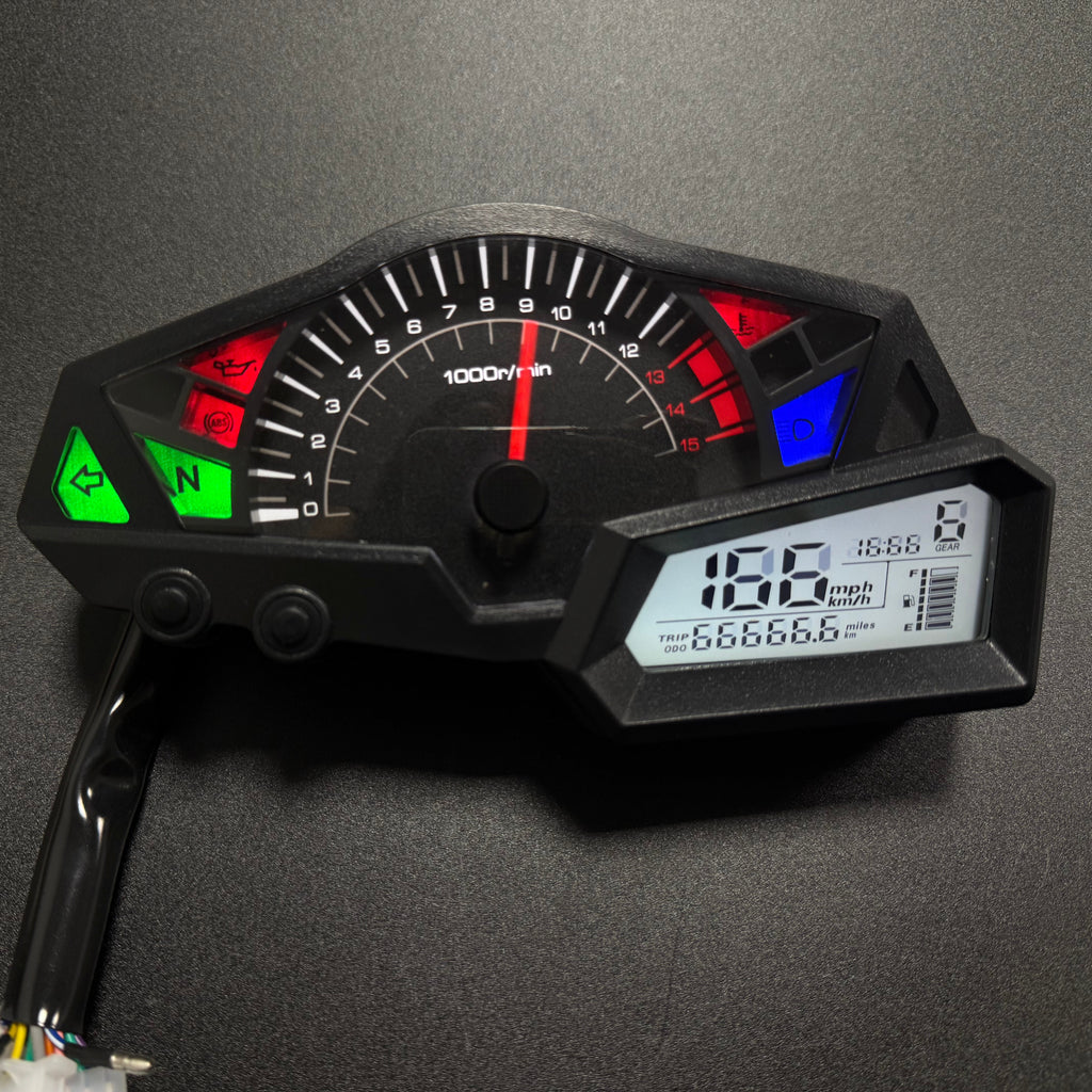 Painel digital para moto velocímetro tacômetro para (kawasaki ninja 250 fi/ z250/ 250fi 2 cilindros/ 4 tempos 2013 2014 2015 /300 /Z300 Dragon 200cc)