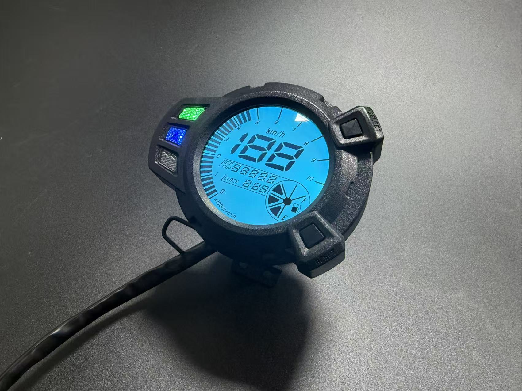 Painel digital universal para velocímetro e tacômetro de moto (Yamaha Zuma125, BWS125, YW125, Kymco Agility 125, XBWS 125, Cross 2.0 125 ccm rot, DUCONDA DUX 150, speedo/Digitalmeter KTC xride (TTX) di fino fi 115)