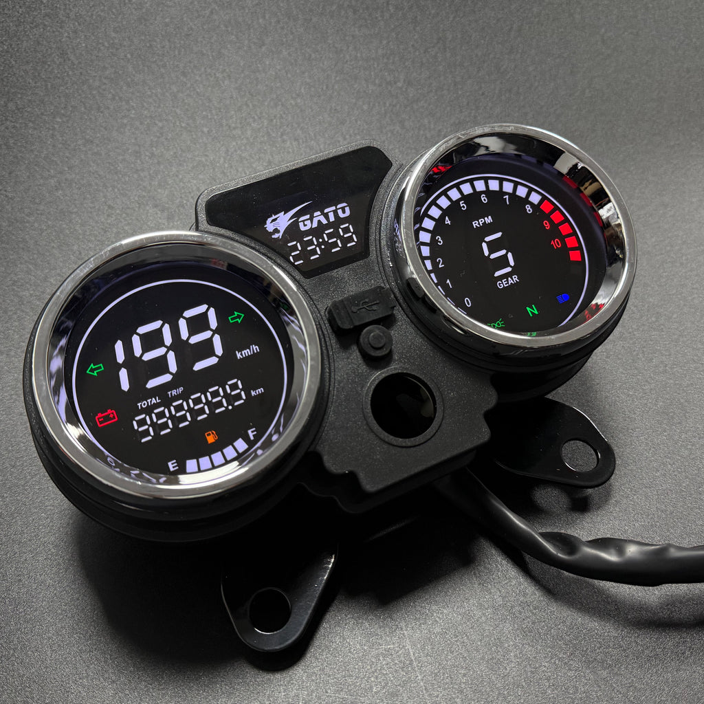 Painel digital para moto velocímetro tacômetro para (GN125, CM125, Italika Dt 125, Italika Ft 150, Suzuki GN 125, Italika Rc200, Ek Express 2024, Super Gato 150, CG 250, NOVO TAURO 200cc, VENTO Ryder 150, Kenton GL 200)