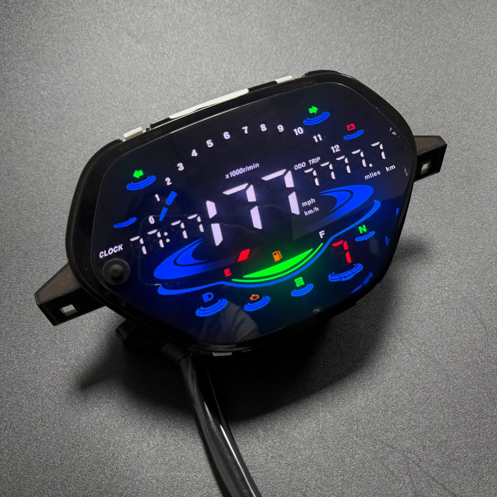 Painel digital de moto velocímetro tacômetro para (Honda Wave Alpha 100, Honda EX5 Classe 1 / CX / DX, Wave CX Alpha ano, Wave110 DX, Shineray Phoenix 50, AKT 110)