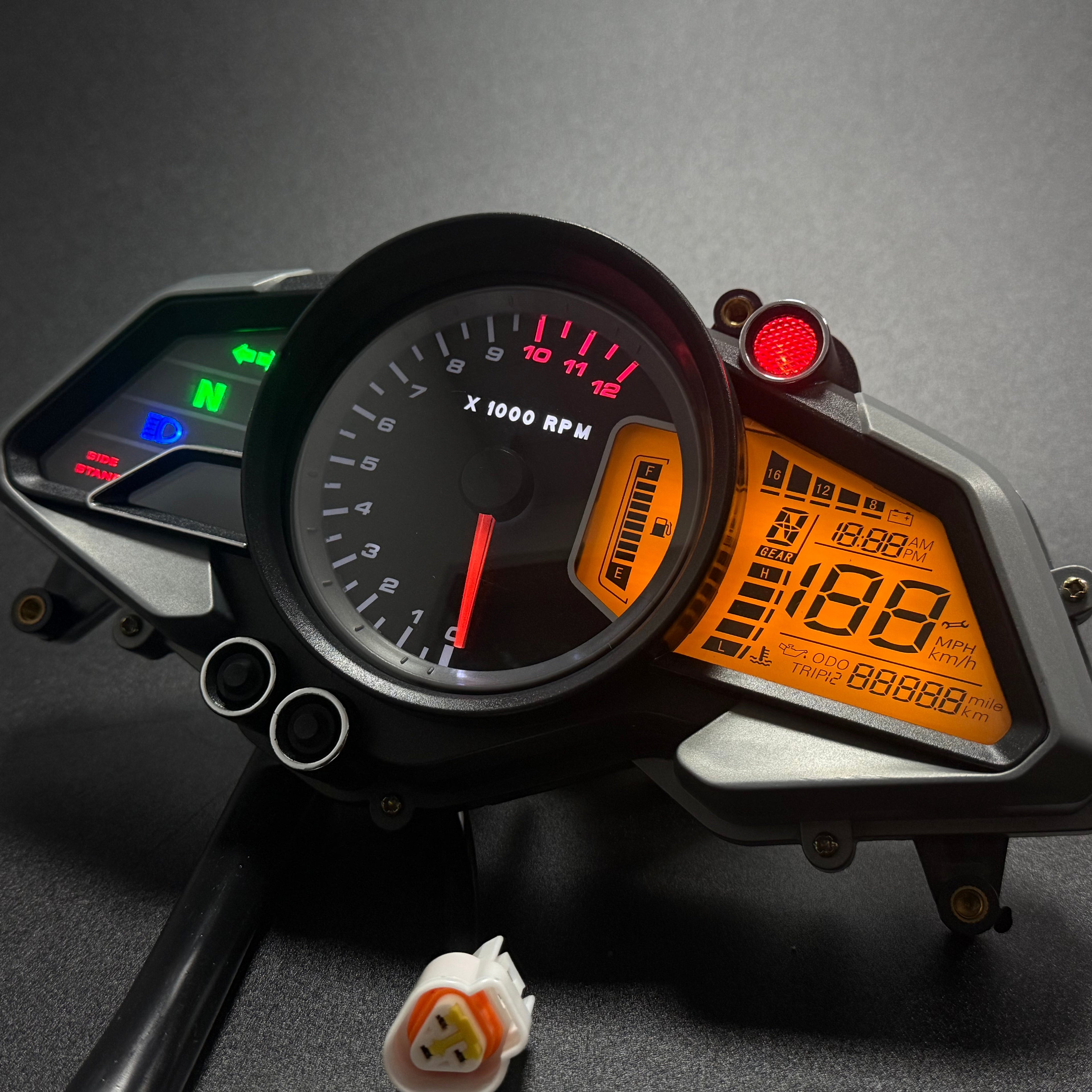 Painel digital para moto velocímetro tacômetro para (Bajaj Pulsar 200NS, Bajaj Pulsar 125NS, Bajaj Pulsar 160NS, Kawasaki Rouser NS160 Fi, Kawasaki Rouser NS150, Kawasaki Rouser RS200)