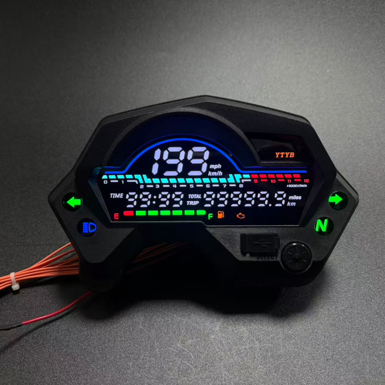 digital tablero para moto velocimetro tacometro for（Yamaha FZ16、FZV1，、Romet rxc 125、yamaha fazer 150）