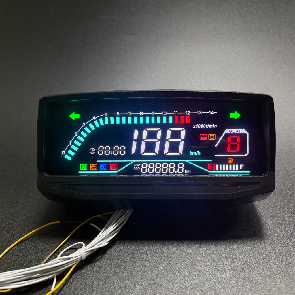 Painel digital para moto com velocímetro e tacômetro para (Wuyang-Honda WY 125, GL PRO125, Keeway Horse 150 150cc, Honda CGL 125, Wanxin WY 150, Honda GL PRO, Honda GL MAX, ZS150-6, Lifan LF150, HONDA NL125, Velorex VX 125S, WX150-A 150)