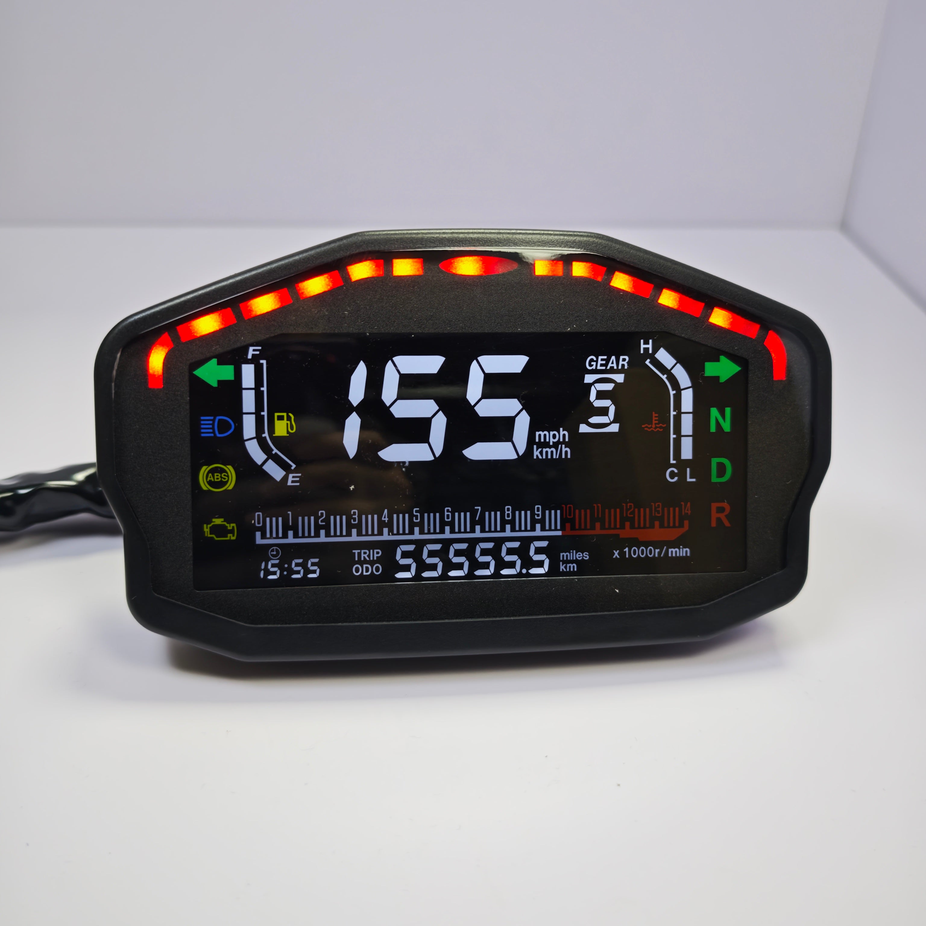 Painel digital universal para motos (velocímetro, tacômetro) para (Ducati, Kawasaki, Yamaha, Bera BR150, TX200, Arsen 150, Skygo 150, Honda CG125/150, Titan, CGL, XR, UM, Empire Keeway)