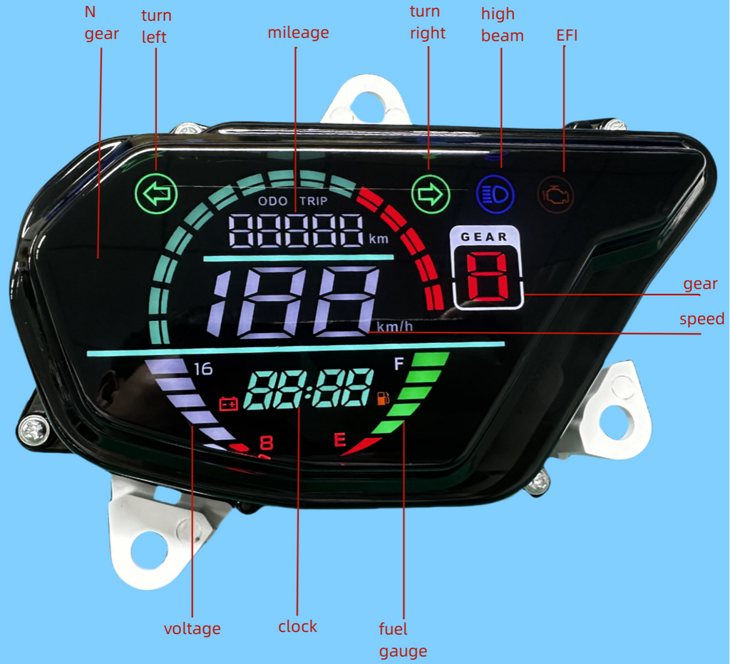 Painel digital para moto velocímetro tacômetro para (Honda POP110i)