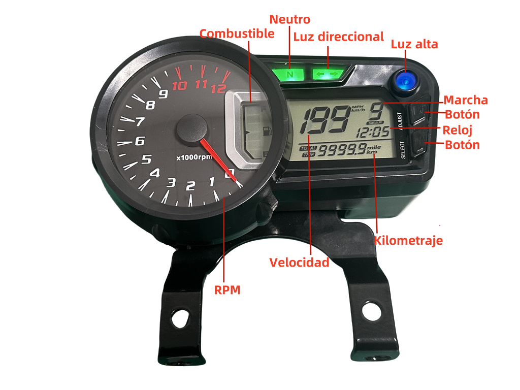 painel digital para moto velocímetro tacômetro para (Keeway RKV 125 200, Benelli VLX 150/Junak 125 S, Vento Tornado 300, Keeway 150 RK, Vento Tornado 250)