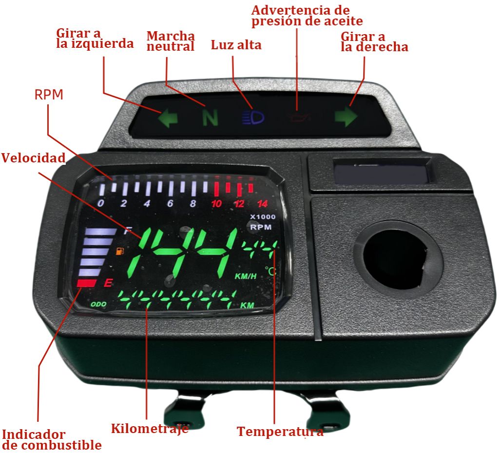 Painel digital de moto velocímetro hodômetro para (Jincheng AX100, Lifan AX100, Suzuki AX100, TVS Max 100)