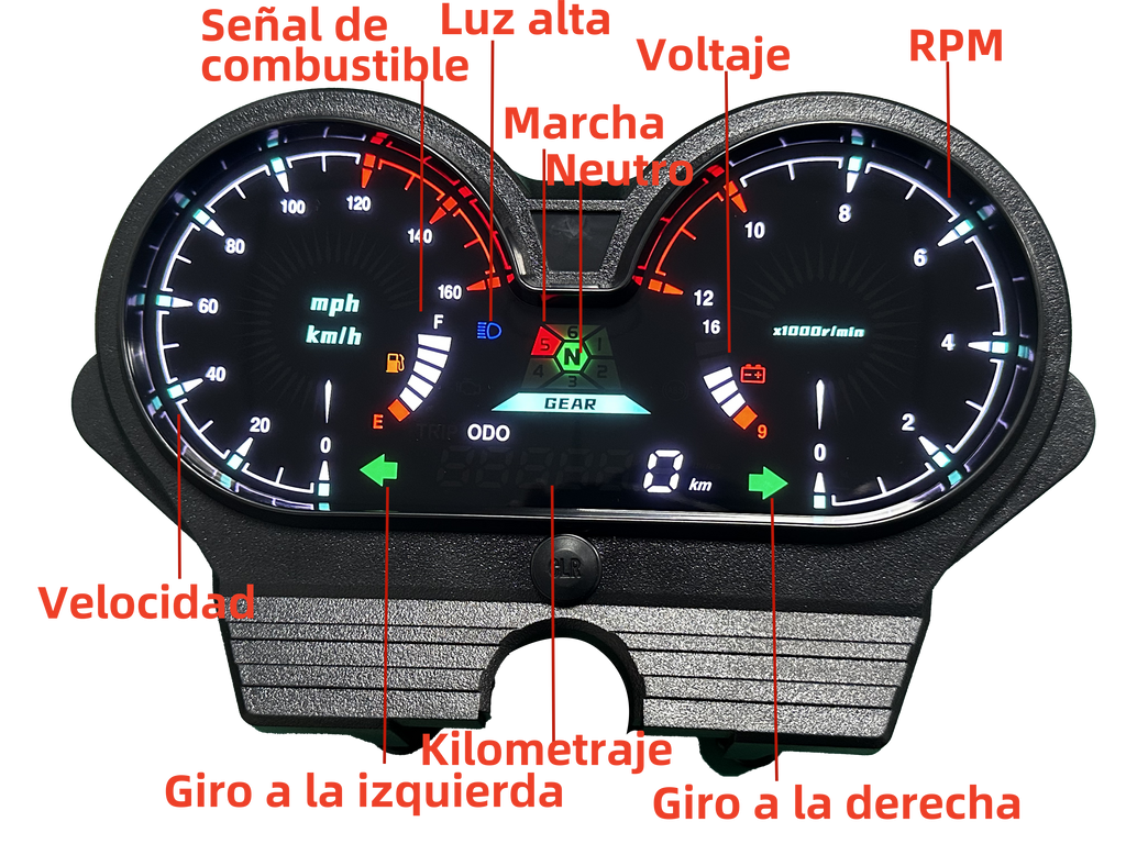 painel digital para moto velocímetro tacômetro para （Honda CG 125 deluxe, CG 125 DLX Italika Forza 150, FT150 Gts Mototaxi 150 Land Roys RICO LR 150-28 Zongshen zs-150, Chambera 150, RX150）