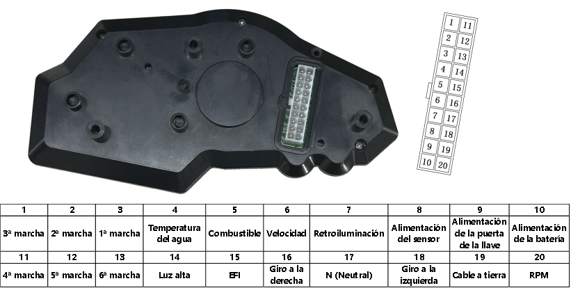 Painel digital para moto velocímetro tacômetro para (kawasaki ninja 250 fi/ z250/ 250fi 2 cilindros/ 4 tempos 2013 2014 2015 /300 /Z300 Dragon 200cc)