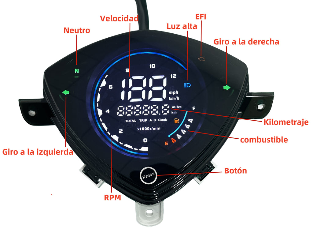 Painel digital para moto velocímetro tacômetro para (Suzuki Address 110, Suzuki Scooter 110, Suzuki UK110, Suzuki Address 110, Suzuki Address110)