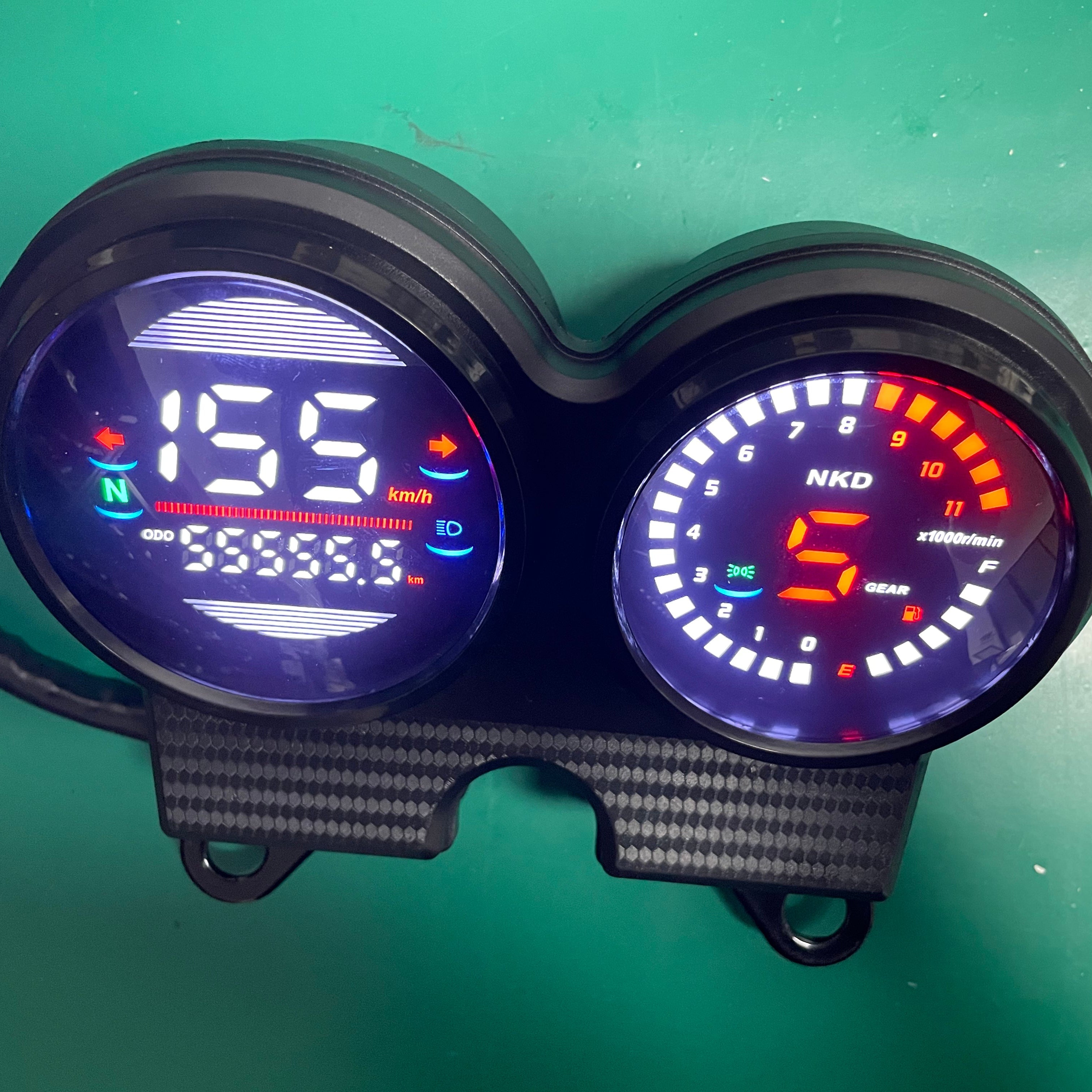 Painel digital para motocicleta velocímetro tacômetro para (AKT NKD 125 150 EX75, Honda TIGER 2000, Italika Ft150 Gts, Kasinski Seta 125 e 150, Victory Bomber 125, Shineray Worker 125)
