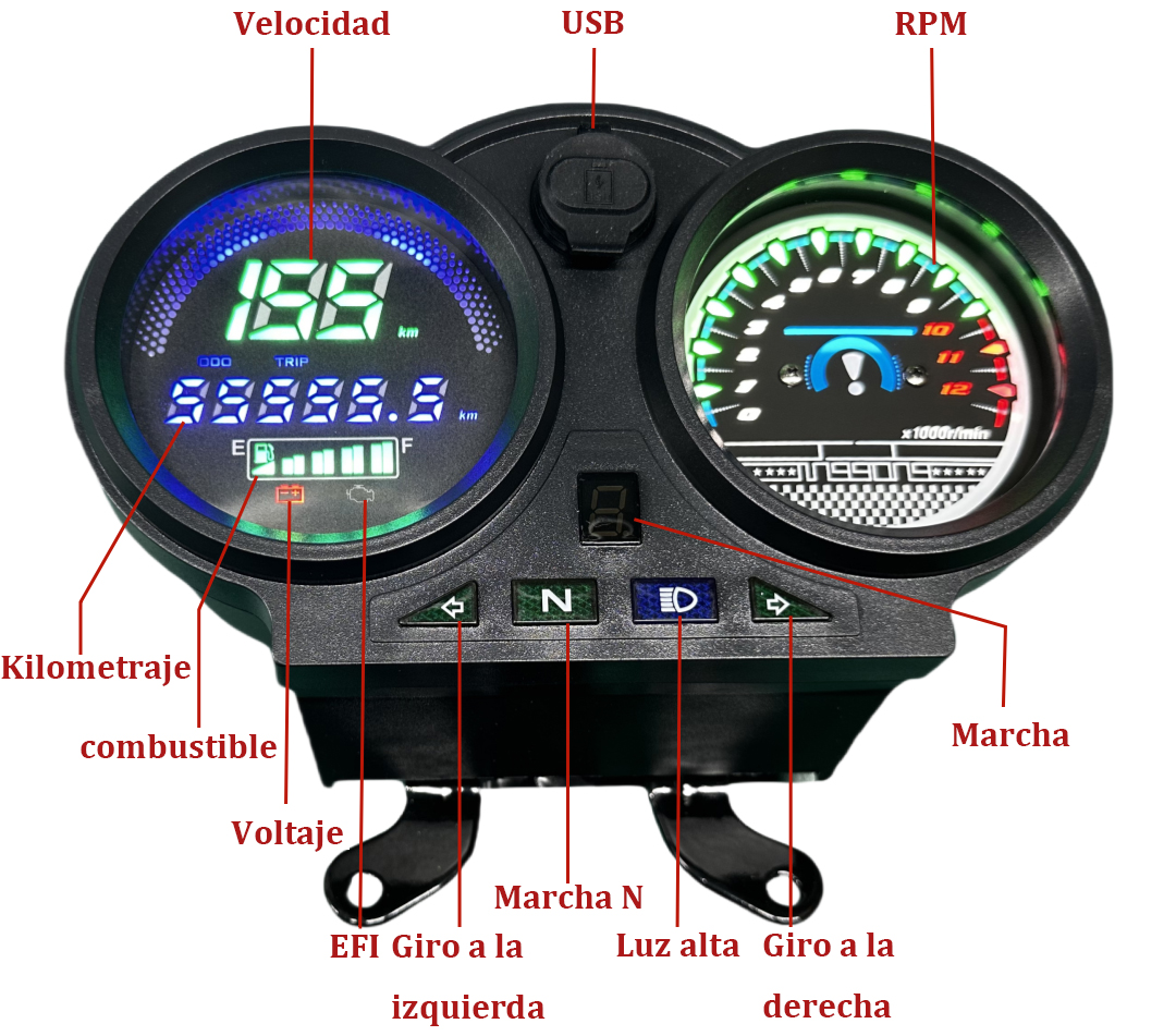 Painel digital para moto velocímetro tacômetro (Bera sbr150)