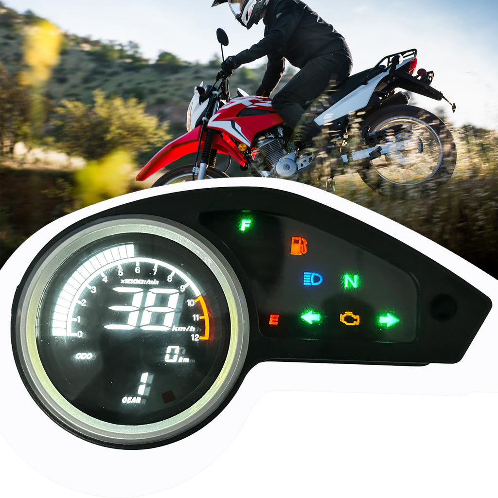 Painel digital universal para moto velocímetro tacômetro para (Honda NXR 150, Italika DM250X, Victory MRX 125, Vento Crossmax 200 Bros, Honda XR 150, Italika DM200, Digital XL, XR, MRX Y, Zanella ZR 200)