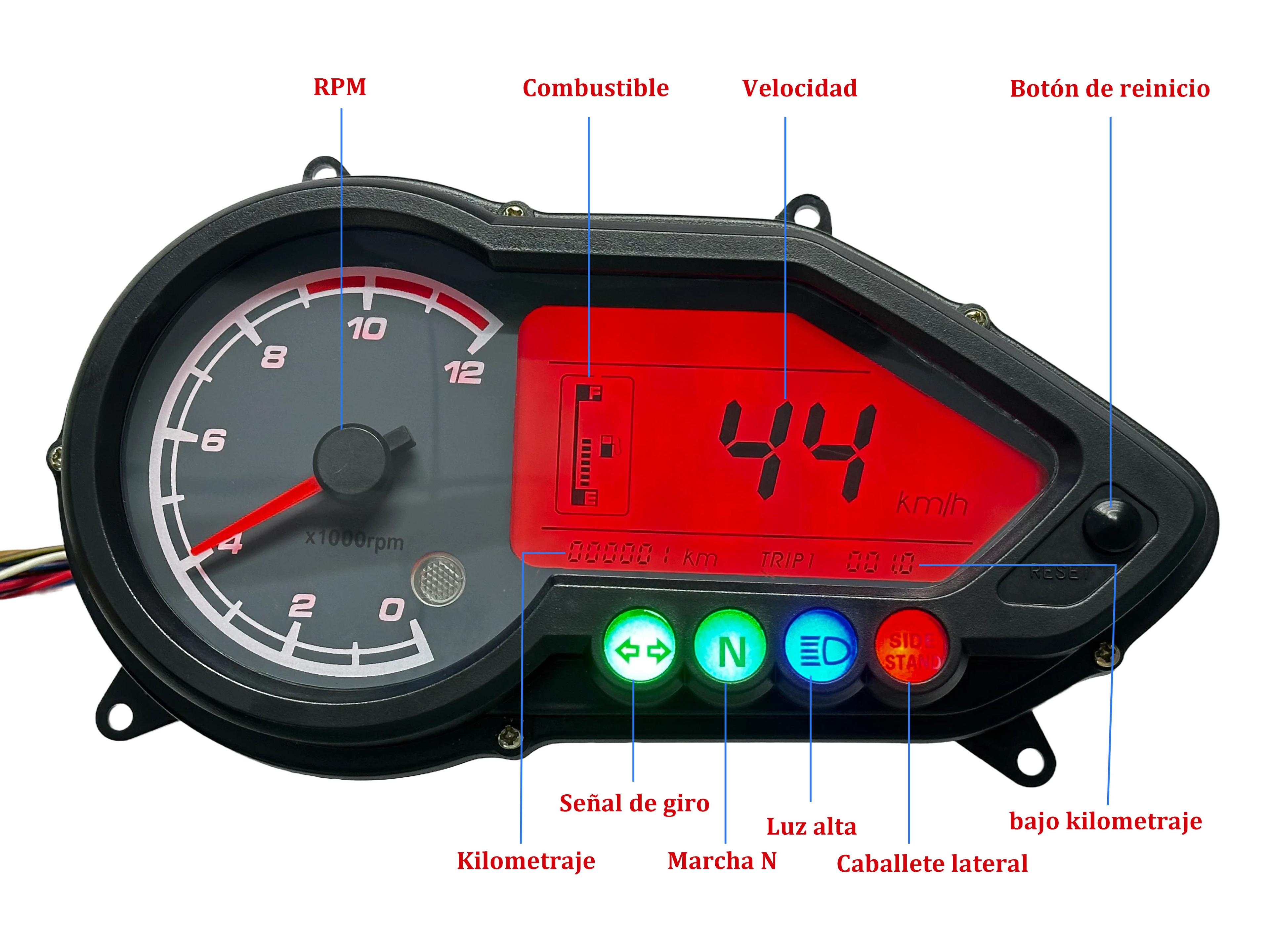 Painel digital para moto velocímetro tacômetro para (BAJAJ Pulsar 125 150 180 200 220NS)