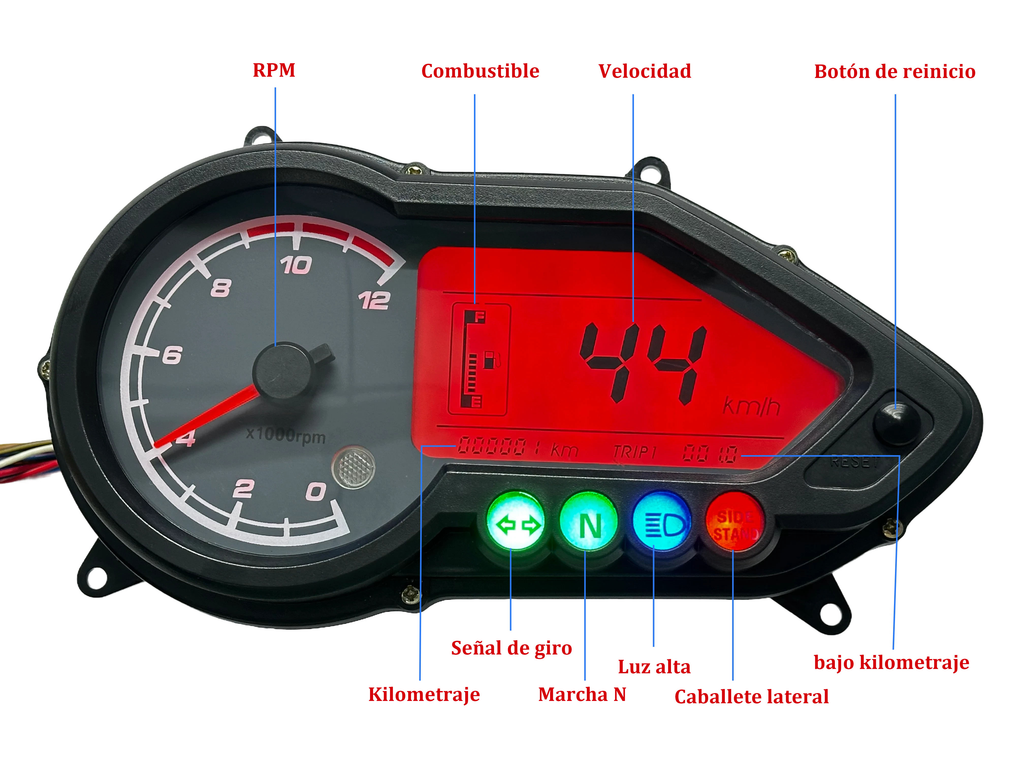 Painel digital para moto velocímetro tacômetro para (BAJAJ Pulsar 125 150 180 200 220NS)