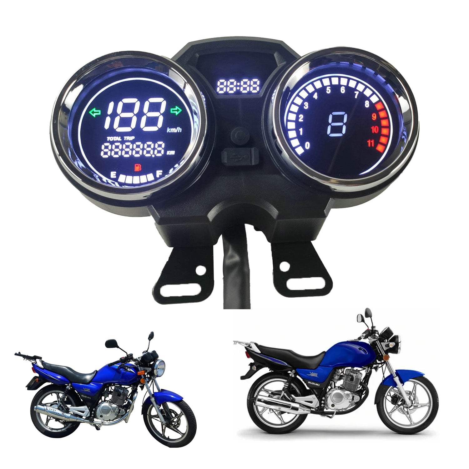 Painel digital universal para moto velocímetro tacômetro para (RC200 GN125F Suzuki GN125 GN150 GN 125 EN125 GSX125 QS125 Yes125)