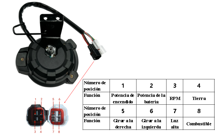 Painel digital universal para velocímetro e tacômetro de moto (Yamaha Zuma125, BWS125, YW125, Kymco Agility 125, XBWS 125, Cross 2.0 125 ccm rot, DUCONDA DUX 150, speedo/Digitalmeter KTC xride (TTX) di fino fi 115)