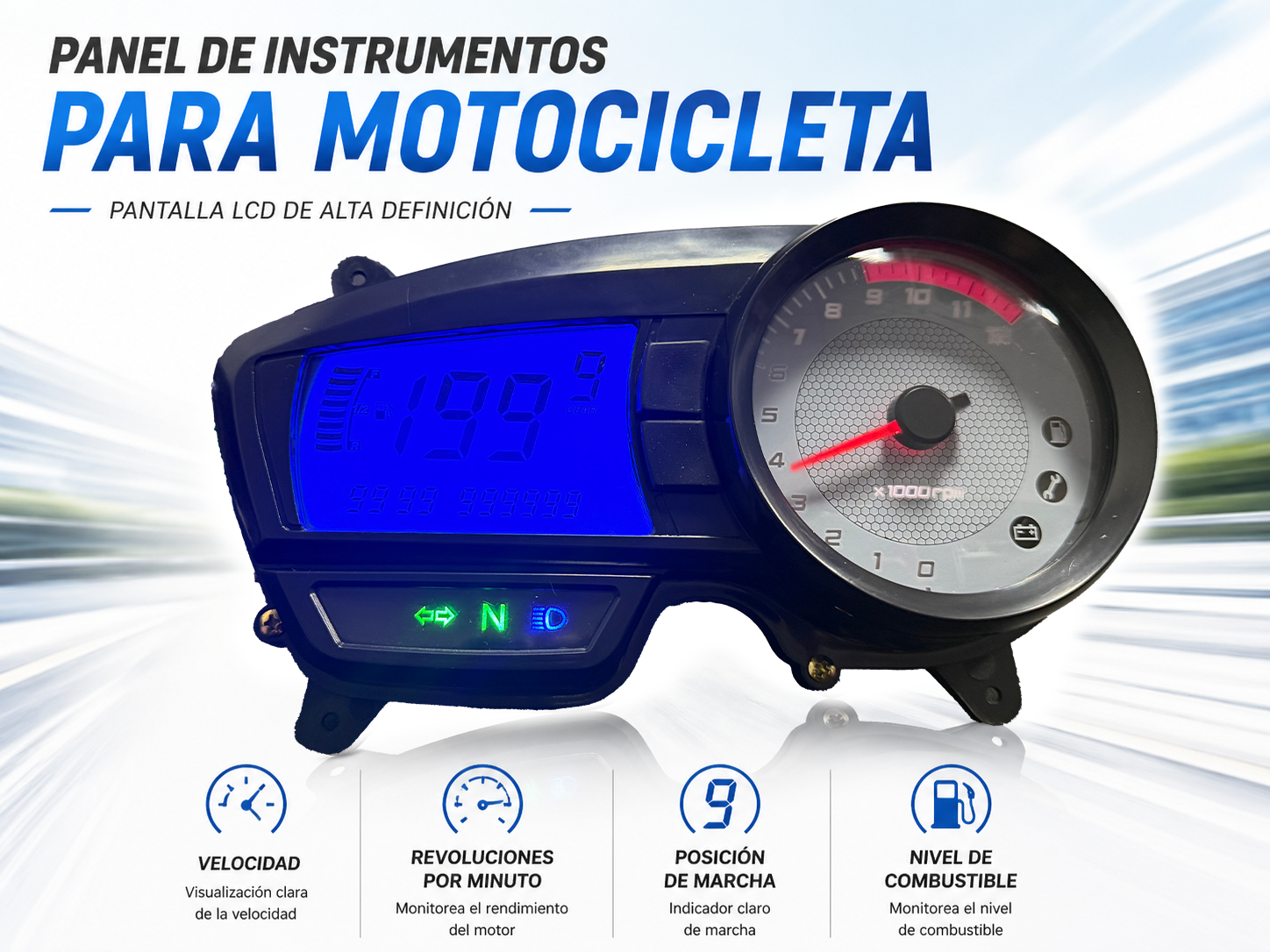 Painel digital para moto velocímetro tacômetro para (TVS Apache RTR 160, TVS Apache RTR 180)