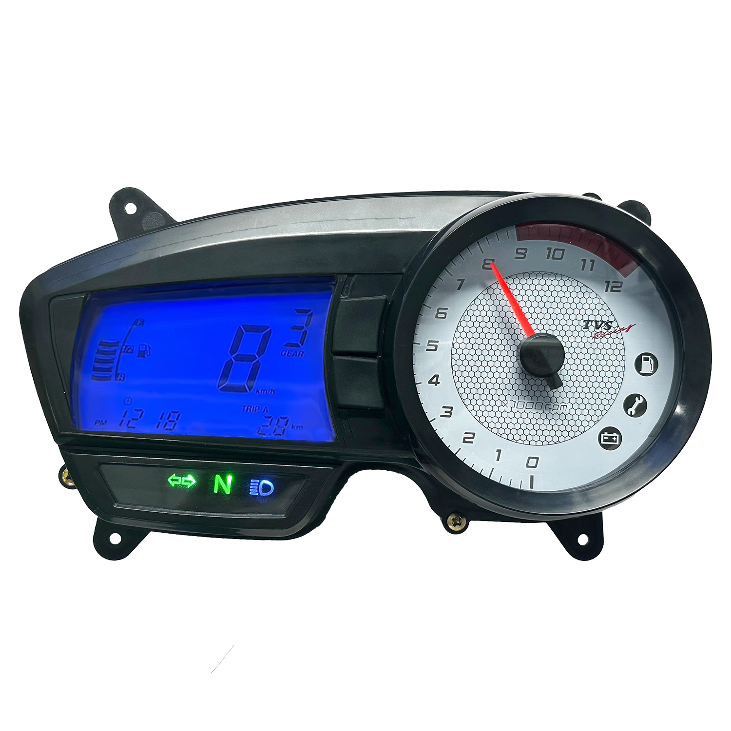 Painel digital para moto velocímetro tacômetro para (TVS Apache RTR 160, TVS Apache RTR 180)
