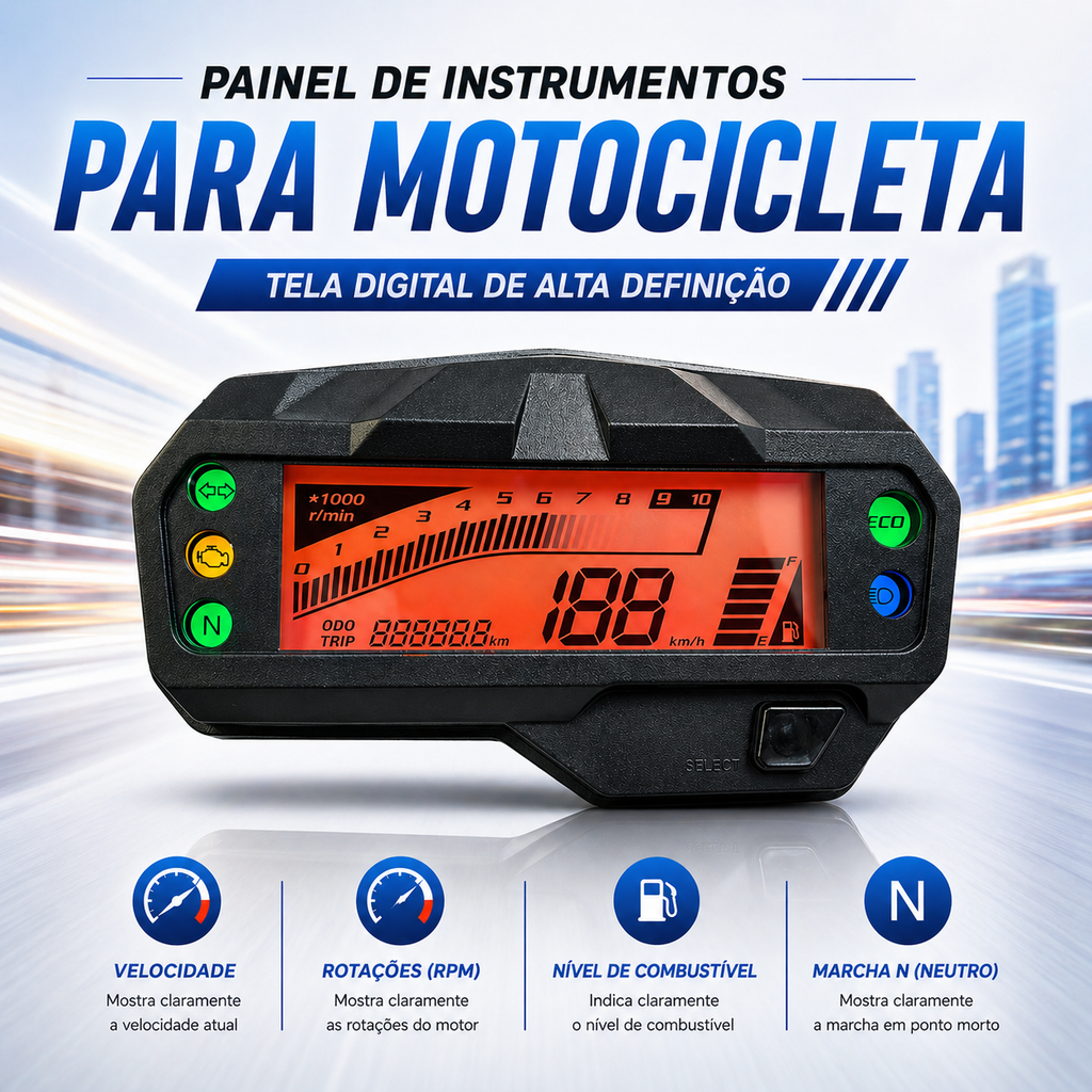 Painel digital para moto velocímetro hodômetro para (Yamaha Fz Fi V2, Fz s V2, Fzs 150, Yamaha FZ FI 150 2.0)