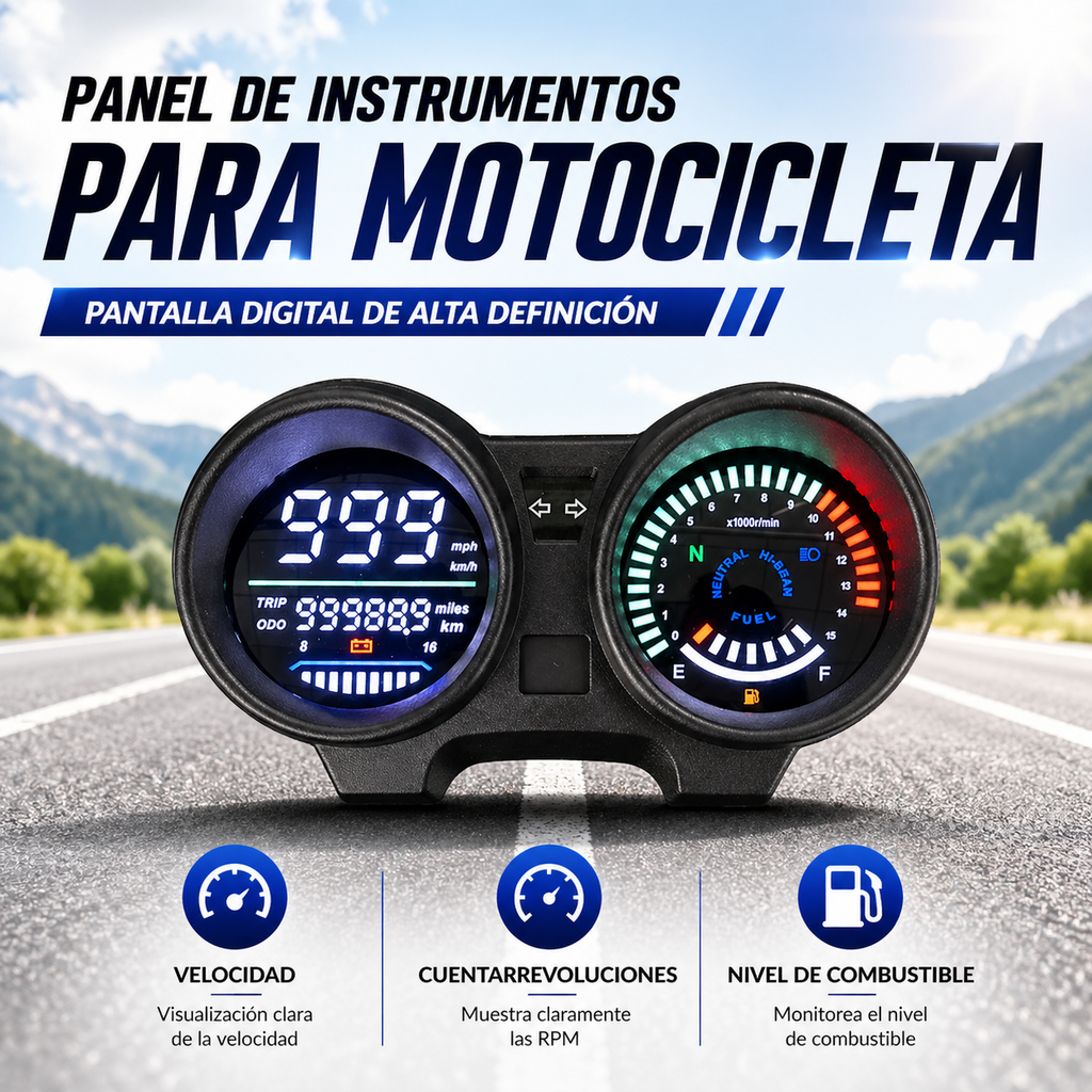 Painel digital de velocímetro e tacômetro para moto (Honda CG 150 Titan CG 150 Fan ESI)