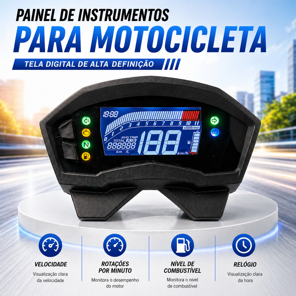 Painel digital para moto velocímetro tacômetro para (Honda Cb 250F Twister S/Abs (2016 2017 2018))