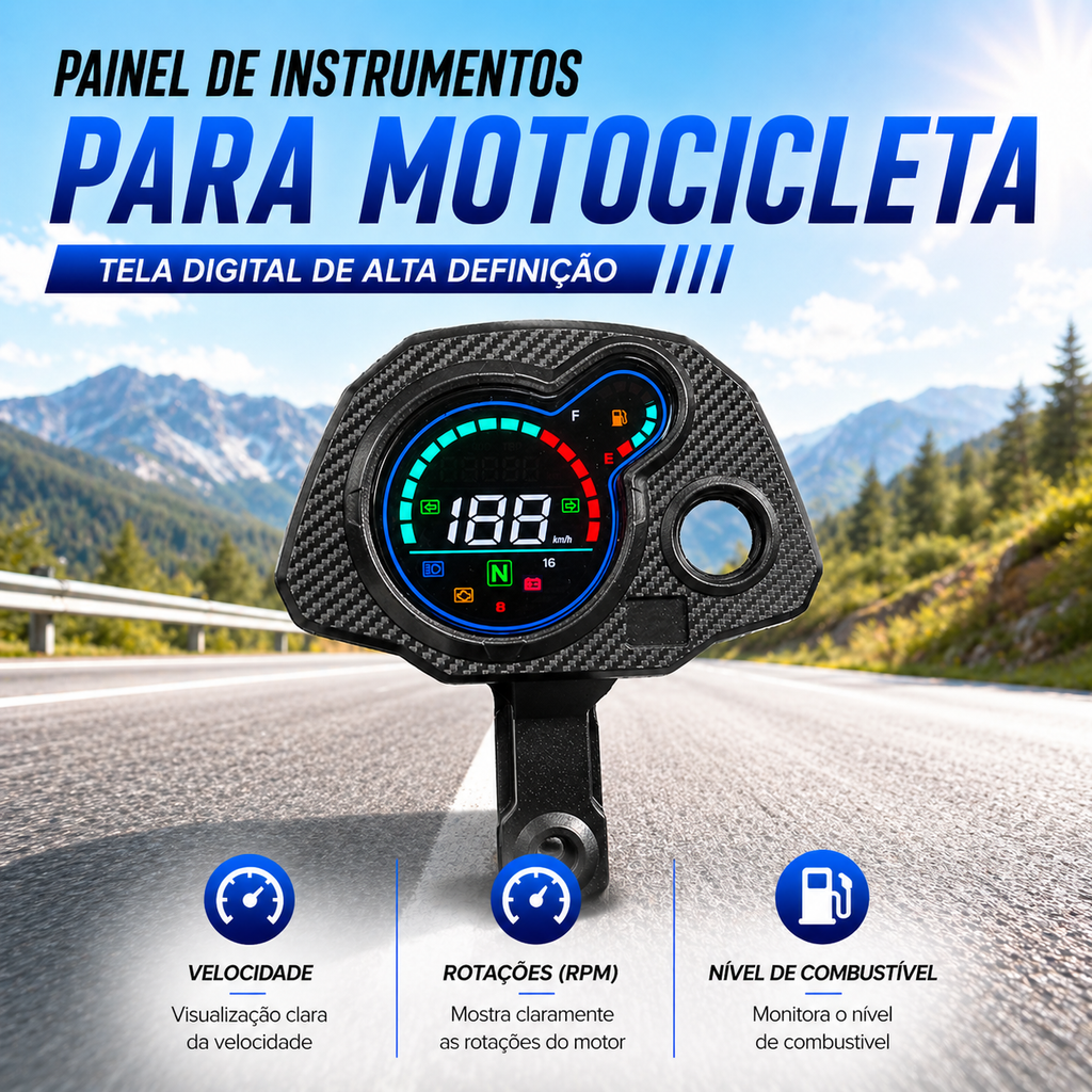 Painel digital para moto velocímetro tacômetro para (Honda Navi 110/110cc/B)