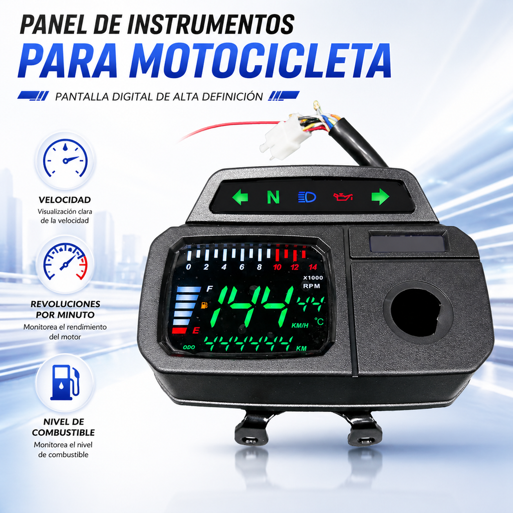 Painel digital de moto velocímetro hodômetro para (Jincheng AX100, Lifan AX100, Suzuki AX100, TVS Max 100)