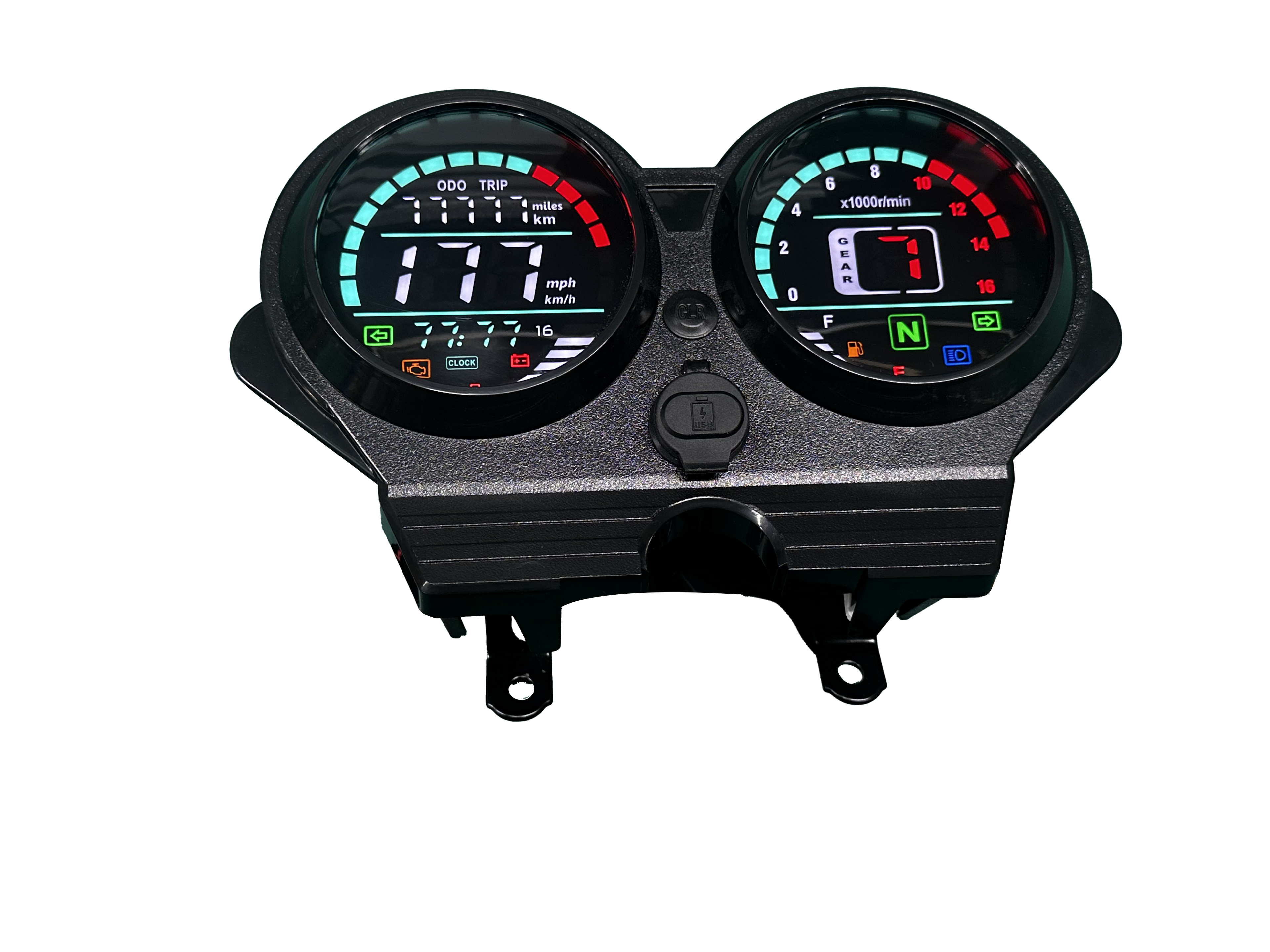 Painel digital para moto, velocímetro, tacômetro para (Honda CG 125 deluxe, Honda CG 125 DLX, Italika Forza 150 FT150 Gts, Haojue Xpress 125, MOTOTAXI 150, Land Roys RICO LR 150-28, Zongshen ZS-150, Zongshen Chambera 150, Zongshen RX150, Haojin 200)