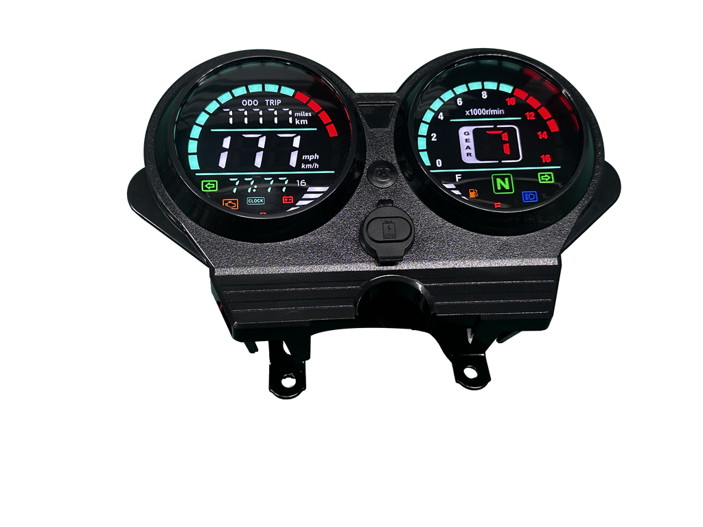 Painel digital para moto, velocímetro, tacômetro para (Honda CG 125 deluxe, Honda CG 125 DLX, Italika Forza 150 FT150 Gts, Haojue Xpress 125, MOTOTAXI 150, Land Roys RICO LR 150-28, Zongshen ZS-150, Zongshen Chambera 150, Zongshen RX150, Haojin 200)