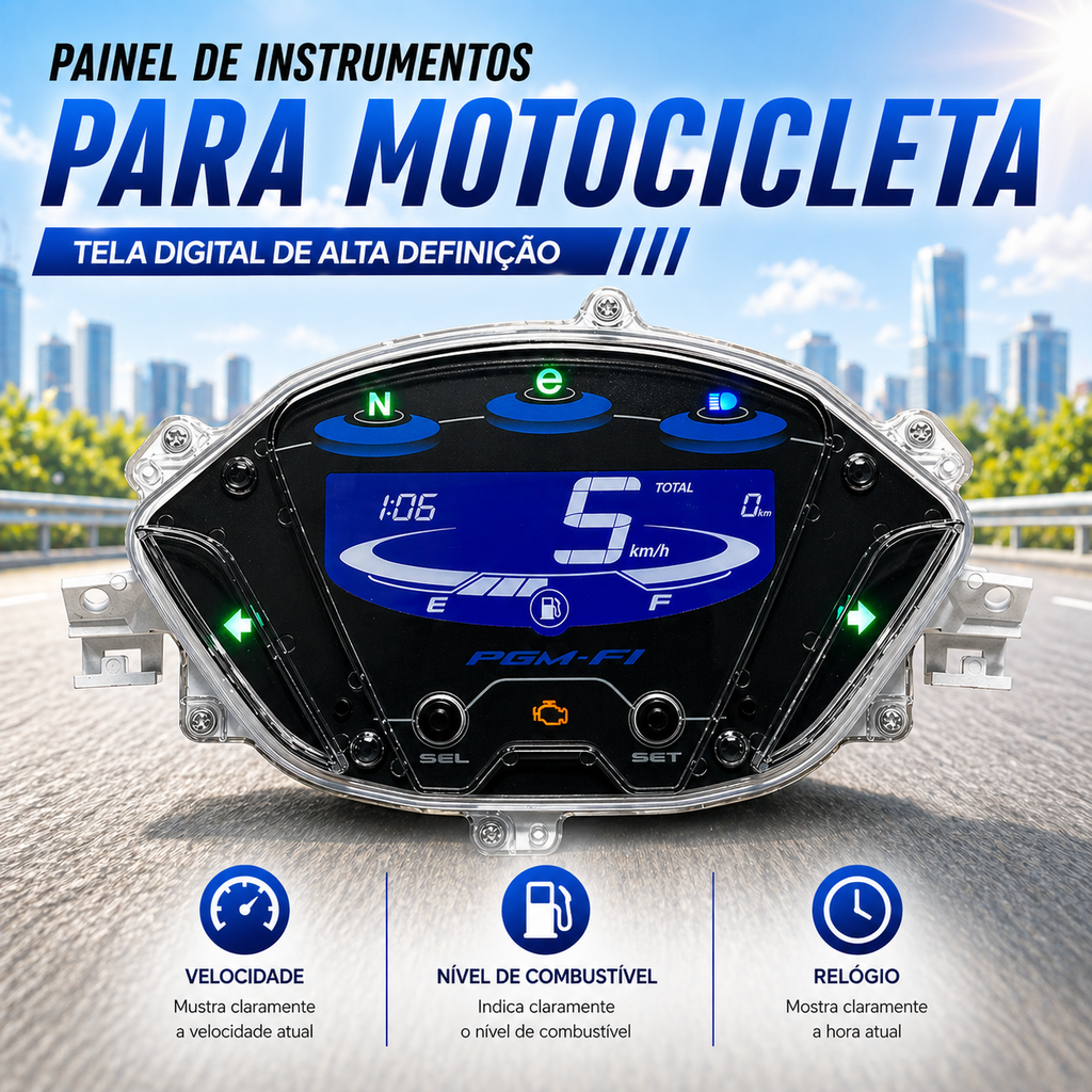 Painel digital para moto velocímetro tacômetro para (Honda BIZ 125 EX 2018-2024)