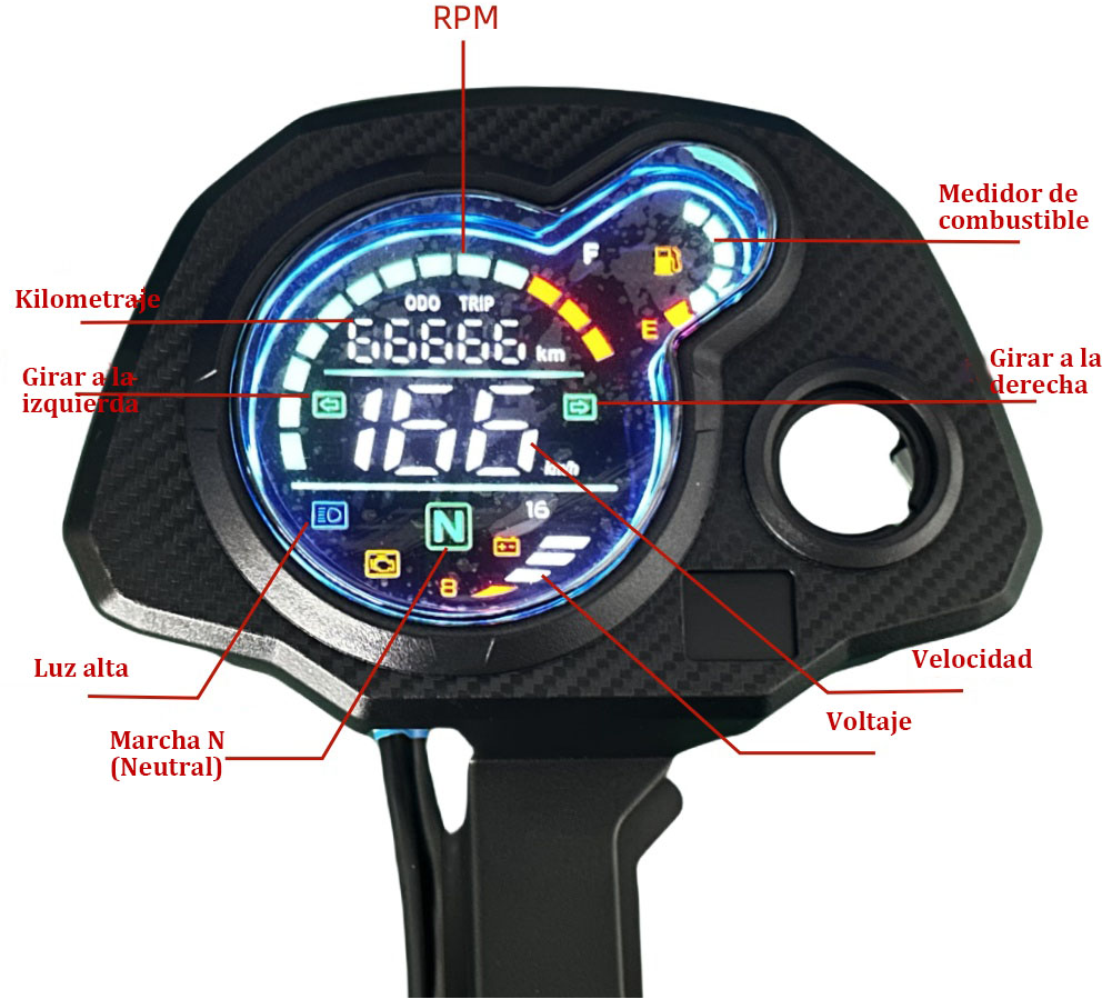 Painel digital para moto velocímetro tacômetro para (Honda Navi 110/110cc/B)