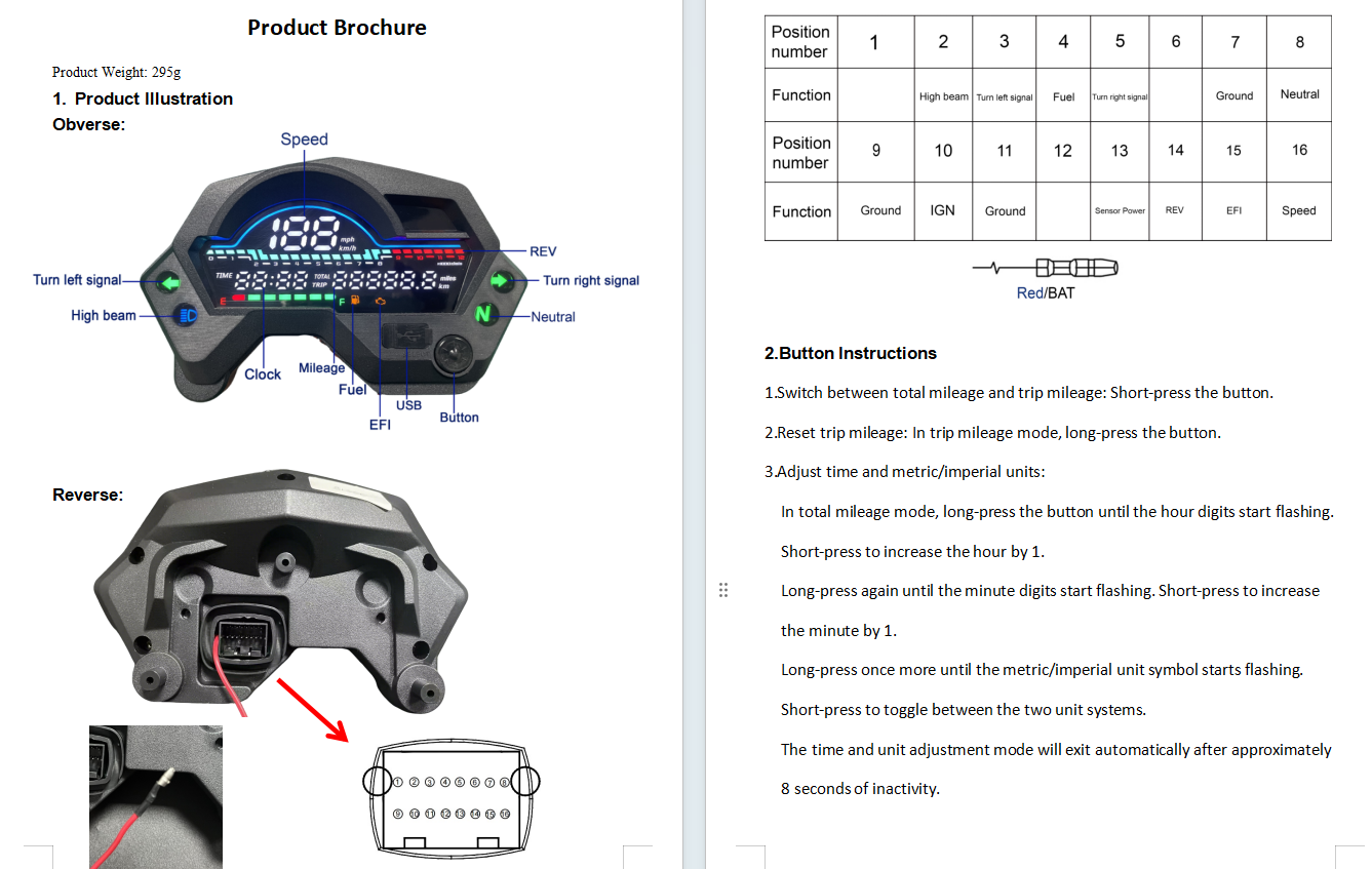digital tablero para moto velocimetro tacometro for（Yamaha FZ16、FZV1，、Romet rxc 125、yamaha fazer 150）