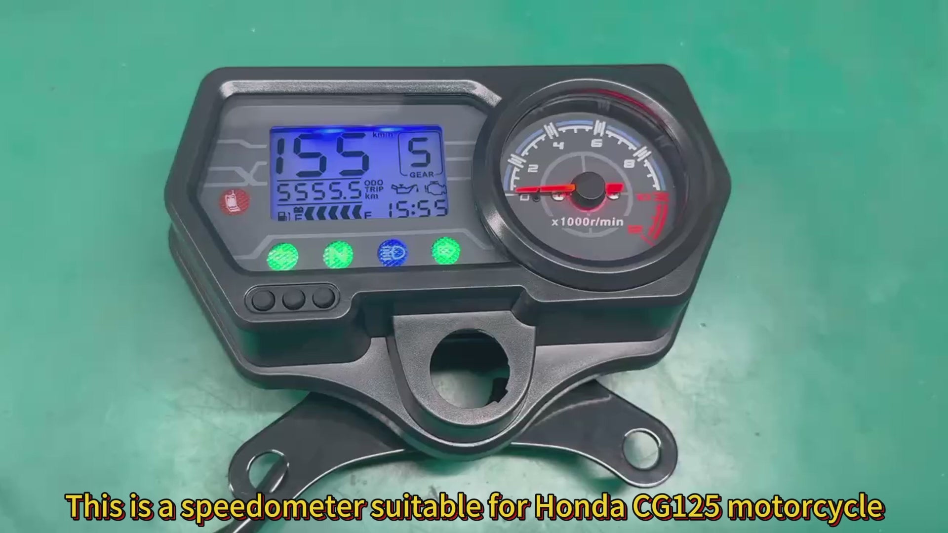 Painel digital para motocicleta (velocímetro e tacômetro) para Honda CG125, Honda TMX125, RUSI Macho Tc 125/150, Skygo 125, Bera SBR150, AVA150