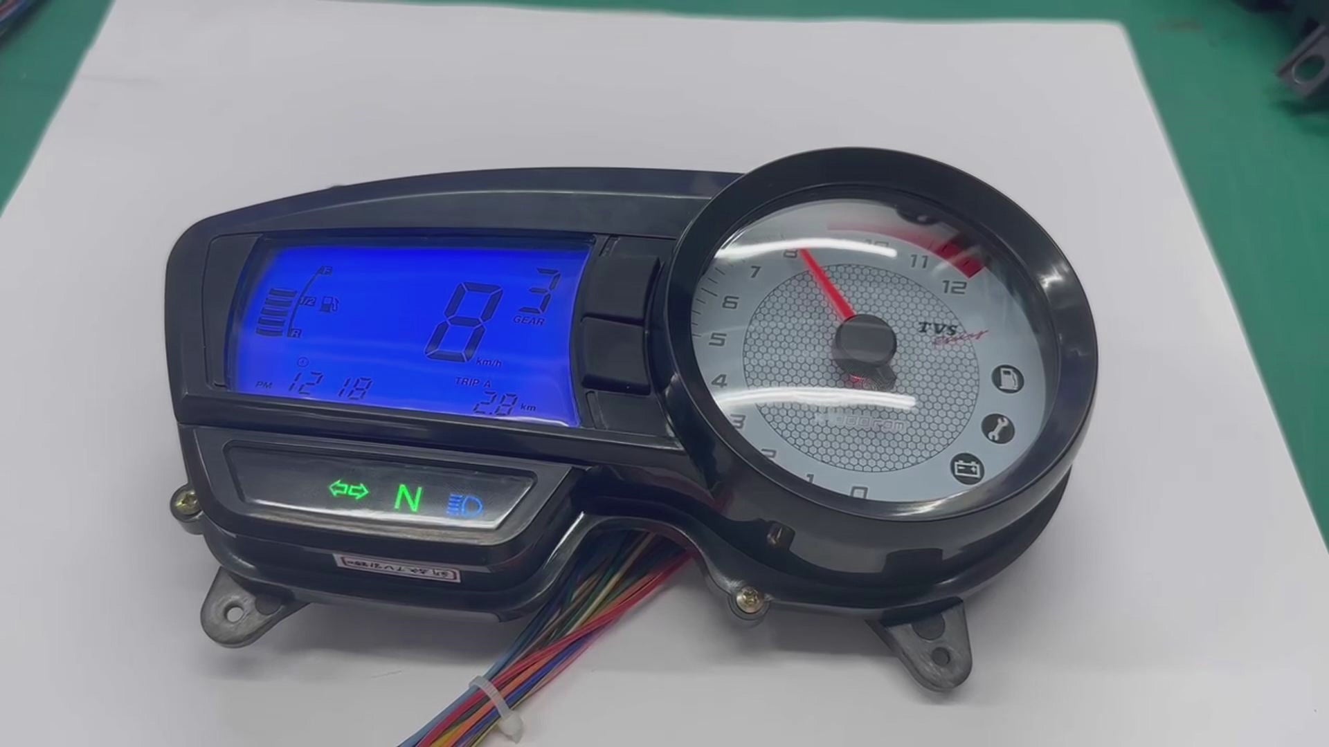 Painel digital para moto velocímetro tacômetro para (TVS Apache RTR 160, TVS Apache RTR 180)