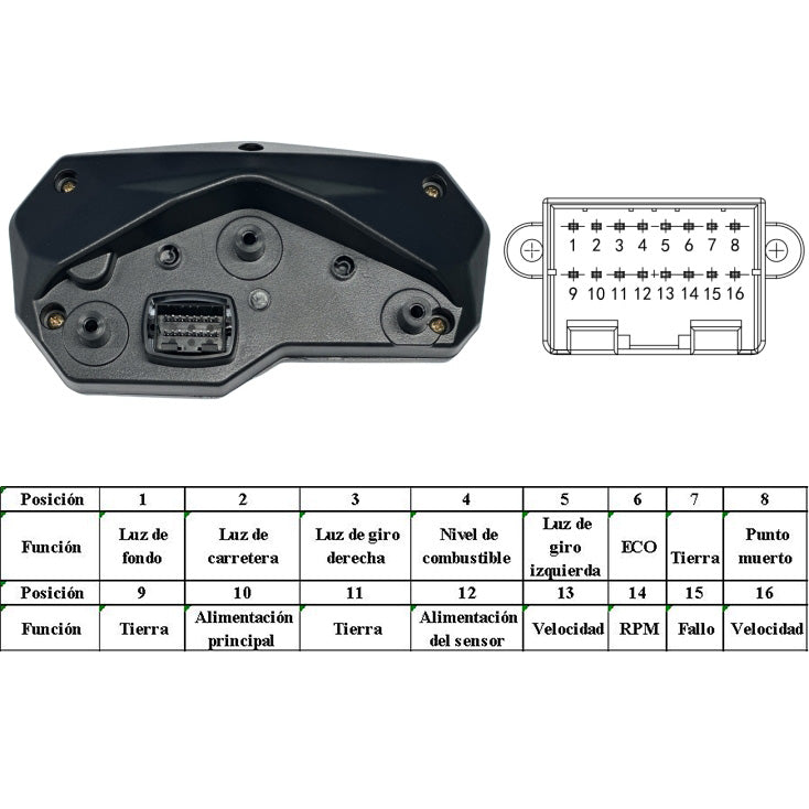 Painel digital para moto velocímetro hodômetro para (Yamaha Fz Fi V2, Fz s V2, Fzs 150, Yamaha FZ FI 150 2.0)